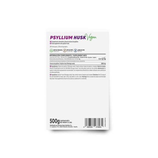 HSN Psyllium Husk en Polvo Sin Sabor 500g