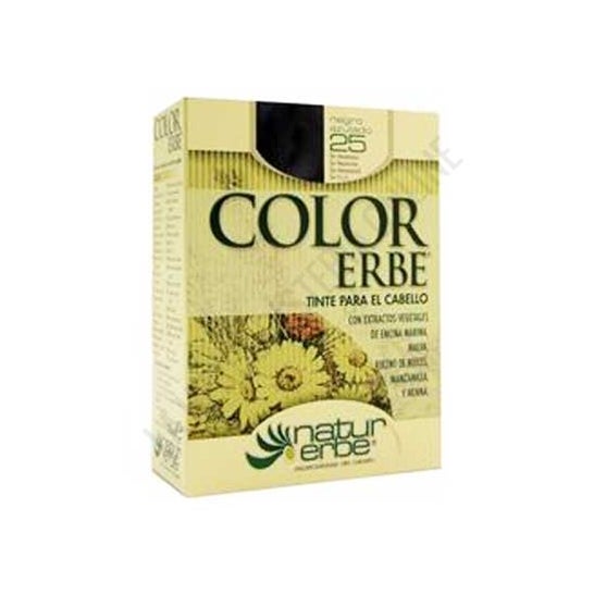 Color Erbe Tinte Vegetal sin Amoniaco Nº25 Negro Azulado 135ml
