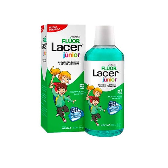 Lacer Junior Fluoride Daily Mouthwash Mint Flavour 500ml