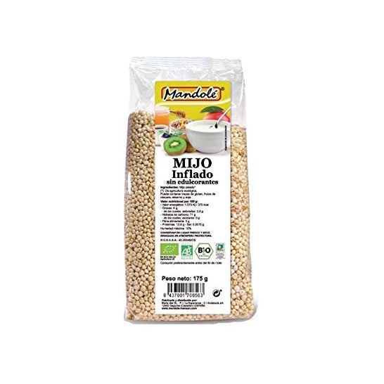 Mandole Organic Swollen Millet Unsweetened 175 g