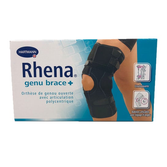 Rhena Genu Brace+ knæbandage sort størrelse 4 1ut