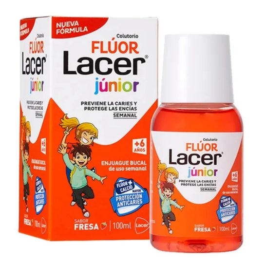 Lacer™ Fluoride 0.2% strawberry mouthwash 100ml