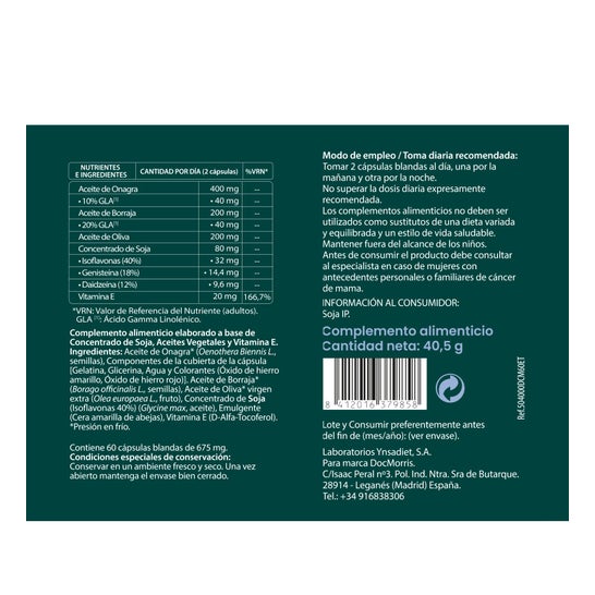 DocMorris Isoflavonas Complex 60Caps (Caducidad inferior a 6 meses)