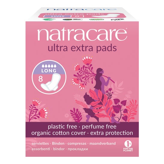 Natracare Ultra Extra long with wings 8 units