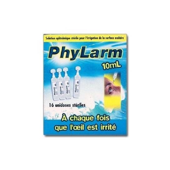 Phylarm Pack øjenopløsning til skylning af øjnene 0,9% 16x10ml