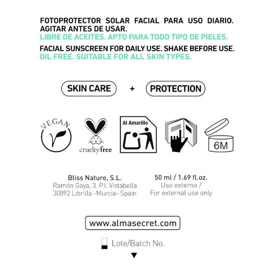 Alma Secret Face Cream With High Sun Protection Spf50 50ml Alma Secret Face Cream With High Sun Protection Spf50 50ml