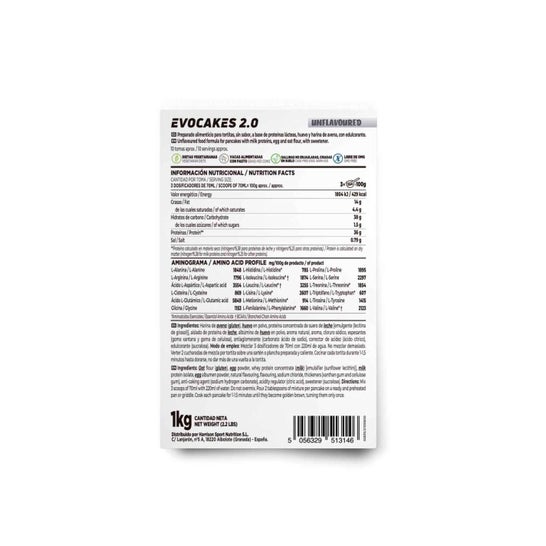 HSN Evocakes 2.0 Tortitas Proteicas Sin Sabor 1kg