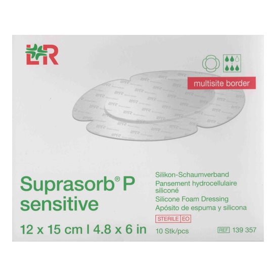 Suprasorb P Sensitive Border Apósito Multisite 12x15cm 10uds