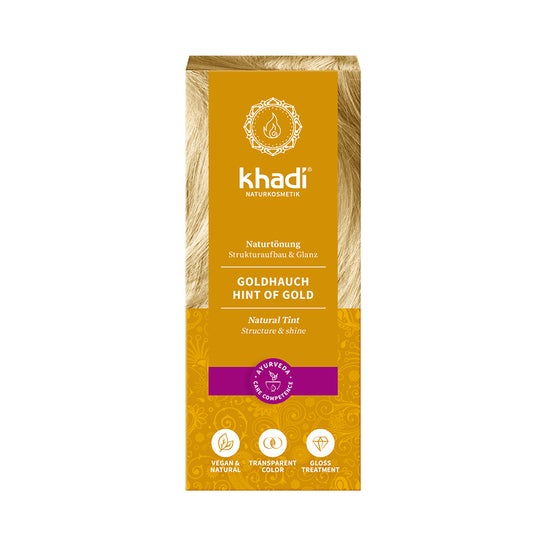 Khadi Hint of Gold Tinte Rubio Dorado 100% Vegetal 100g