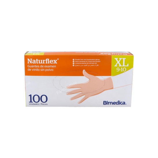 Naturflex Guantes Vinilo Transparente TXL 100uds