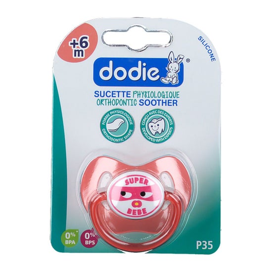 Ciuccio Dodie Silicone Fisiologico +6 mesi P35, colore casuale