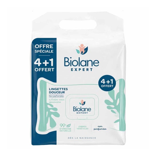 Biolane Expert Zachte Doekjes Zonder Parfum 5x60 stuks