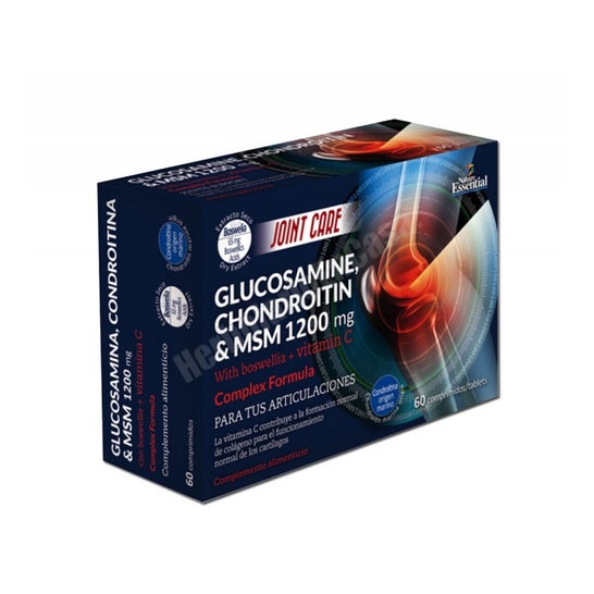 Natur Wesentliche Glucosamin Chondroïtine MSM 60 gélules