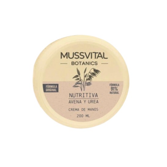 Mussvital Botanics Crema de Manos Nutritiva Avena y Urea 200ml