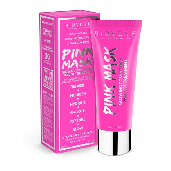 Biovene Pink Mask Glowing Complexion Peel-Off Treatment 75ml