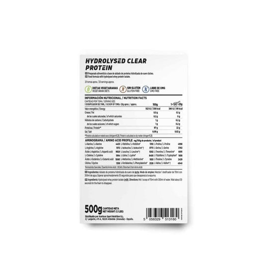 HSN Aislado de Proteína Hidrolizada Clear Whey 500g