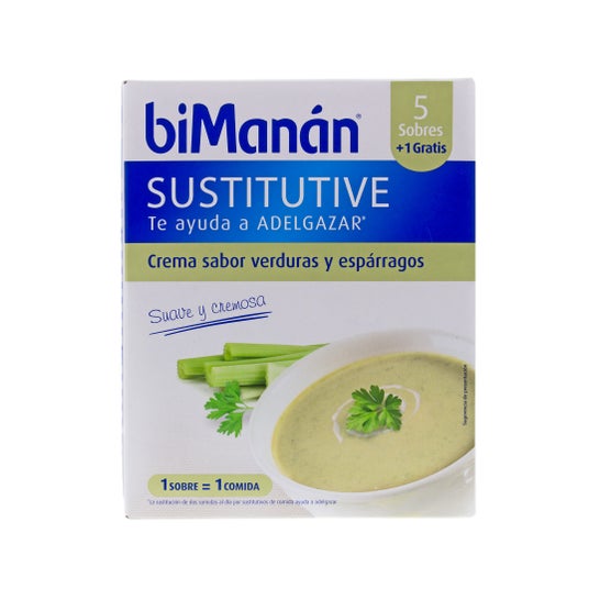 biManán® Sustitutive crème plantaardige en asperges 55g x 6 enveloppen