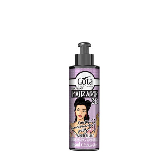 Gota Dourada Acondicionador Matizador 3D Super Black 120ml