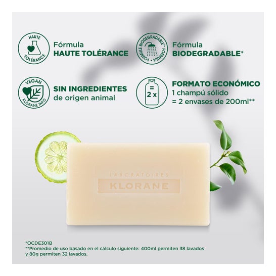Klorane Champú Sólido a la Cidra 80gr