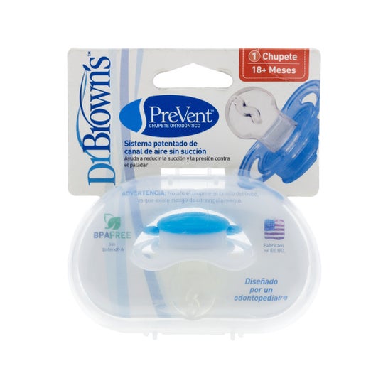 Dr Brown`s silicone pacifier Prevent 2å Stage 6 18 M blue