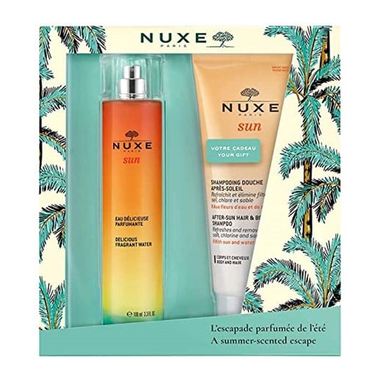 Nuxe Sun Water Box Köstliches Parfüm- und Aftersun-Shampoo-Set