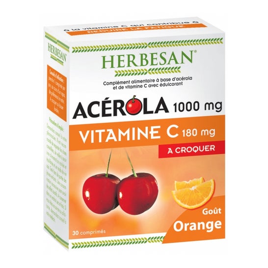 Herbesan Acerola 1000 Arancio Flavour 30 Compresse masticabili
