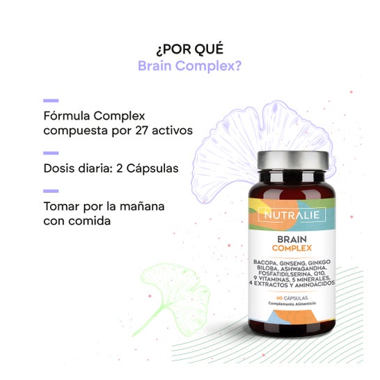 Nutralie Brain Complex Nootrópico Agilidad Mental 60 caps