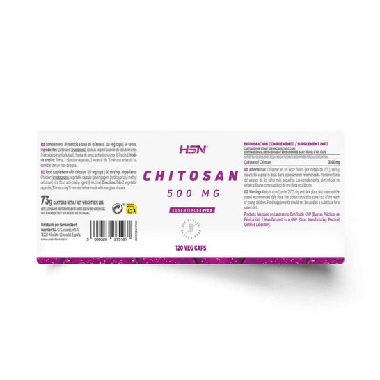 HSN Chitosán 500 mg 120 vcaps