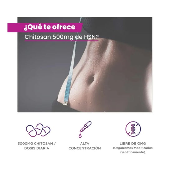 HSN Chitosán 500 mg 120 vcaps