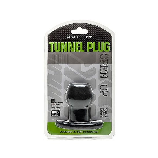 Perfect Fit Brand Tunnel Plug Silicona Negro M 1ud