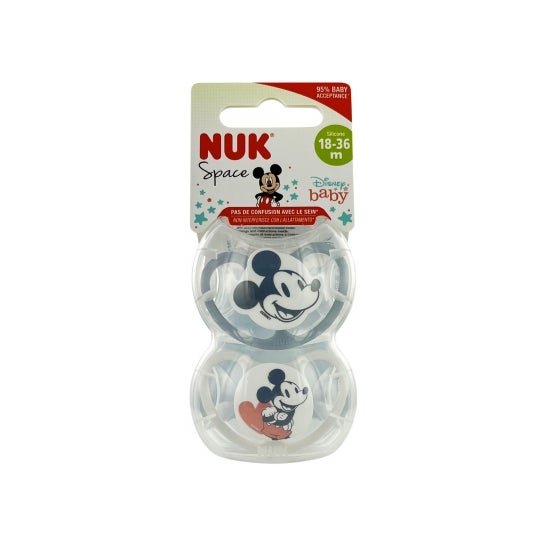 Nuk Space Chupete Mickey 18-36M 2uds