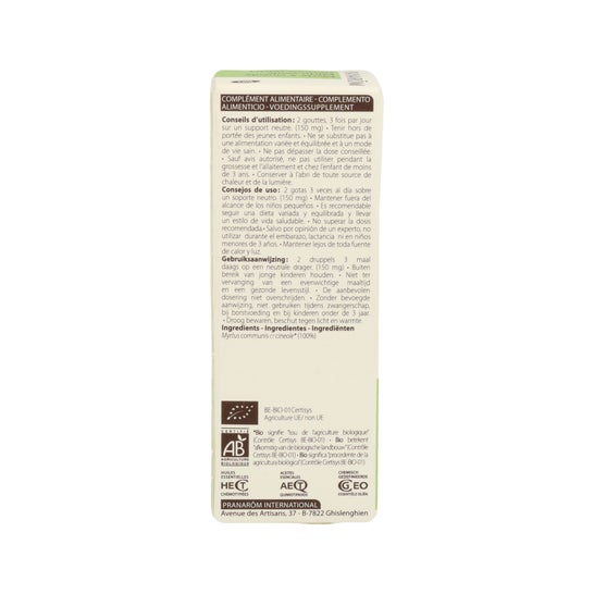 Pranarôm Aceite Esencial de Mirto Verde BIO 5 ml