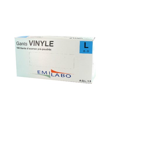 Emilabo Box Vinyl Handschuhe L 100uts