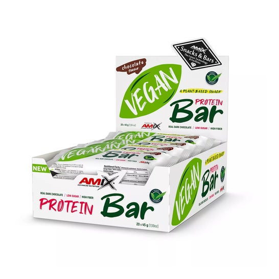 Amix Vegan Protein Bar Chocolate 20x45g