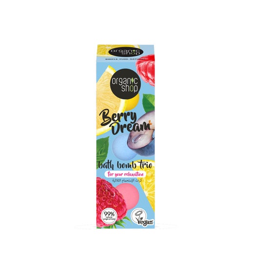 Organic Shop Trío Bombas de Baño Berry Dream 3x85g