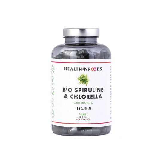 Healthinfoods Spirulina Clorella Bio 180caps