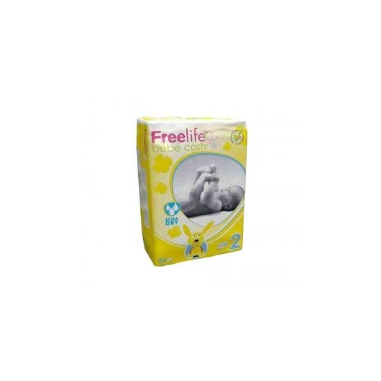Bebé Cash Freelife Pañales Talla 2 56 uds