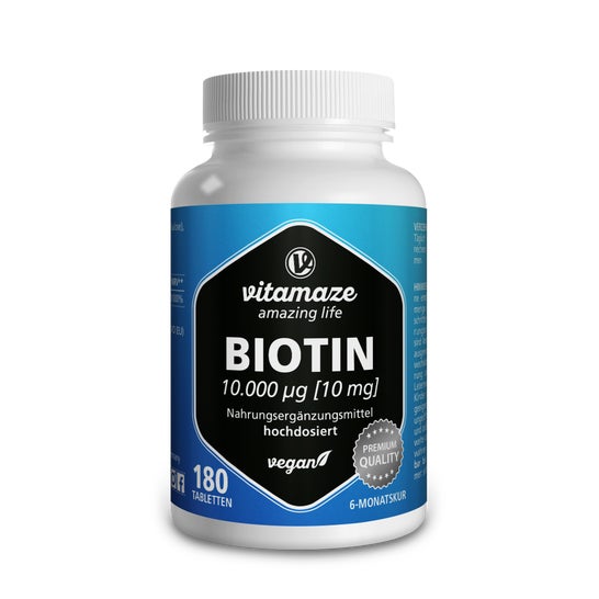 Vitamaze Biotina 10mg Vegano 180comp