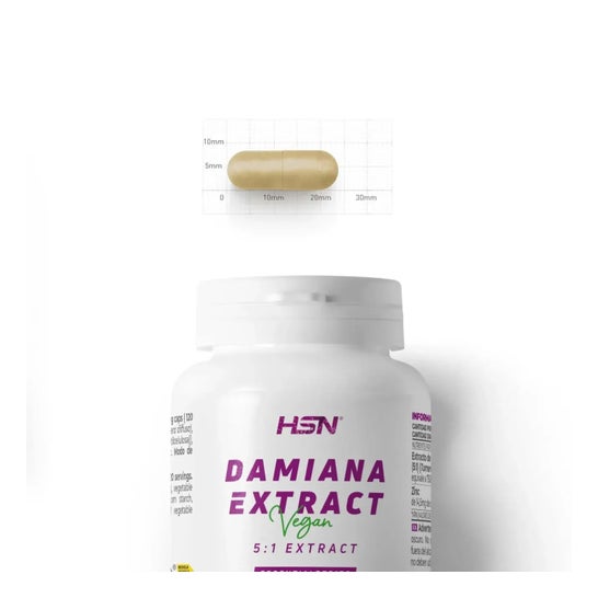 HSN Extracto de Damiana 5:1 500 mg 120 vcaps