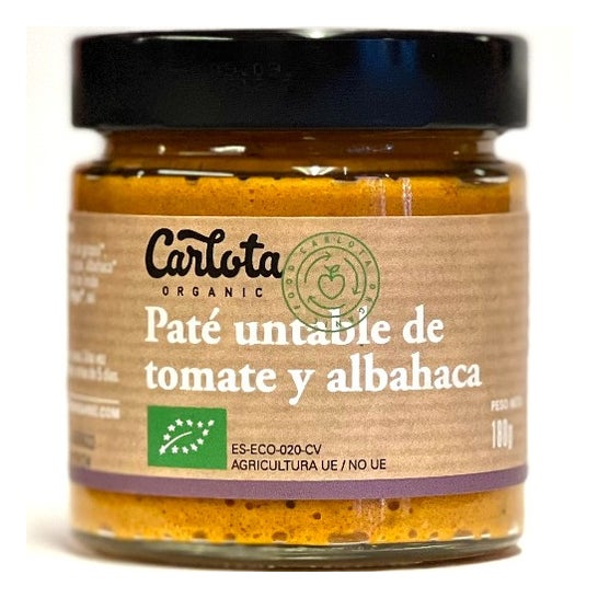 Carlota Organic Paté de Tomate y Albahaca Bio 180g