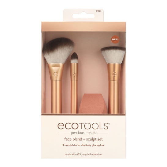 Ecotools Precious Metals Set de Brochas para Rostro 4 uds