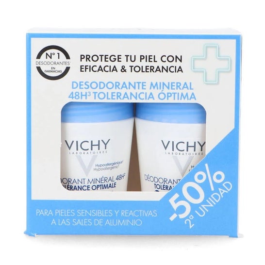 Vichy Deodorante minerale 48H 50mlx2uds