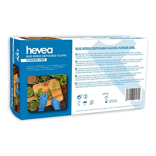 Hevea Nitrile Gloves TM Powder Free 100 pieces