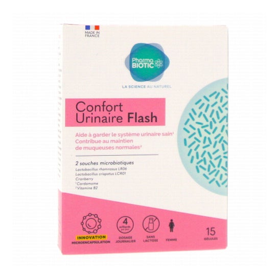 Pharmabiotic Confort Urinario Flash 15 Perlas