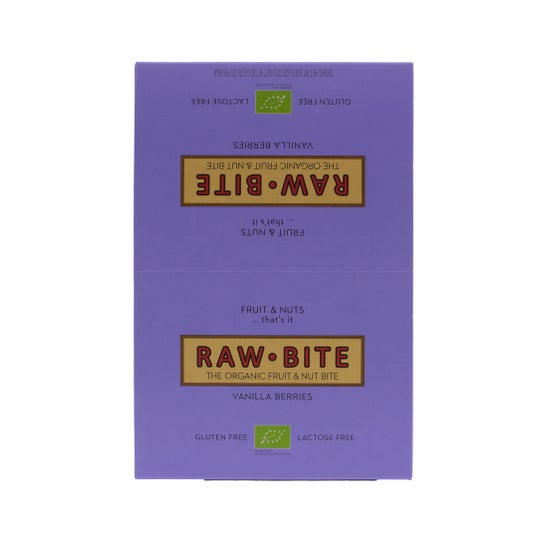 Rawbite Pack Barritas Ecológicas de Vainilla Y Frutos Rojos 12X50g
