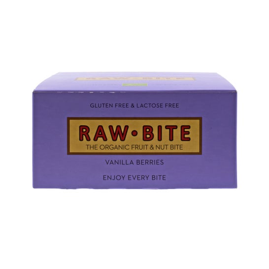 Rawbite Pack Barritas Ecológicas de Vainilla Y Frutos Rojos 12X50g