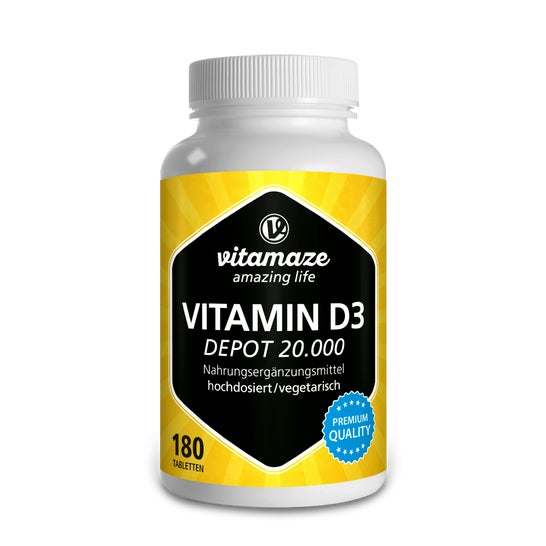 Vitamaze Vitamina D3 Depot 20000ui Vegetariano 180comp