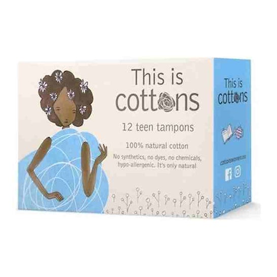 Cottons Tampones Algodón Teen Mini 12uds