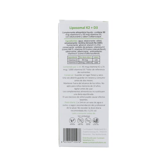 Curesupport Liposomal K2 D3 60 ml