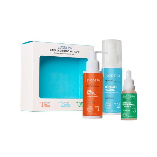 Evoderm Set Línea de Cuidado Antiacné Gel + Tónico + Serum